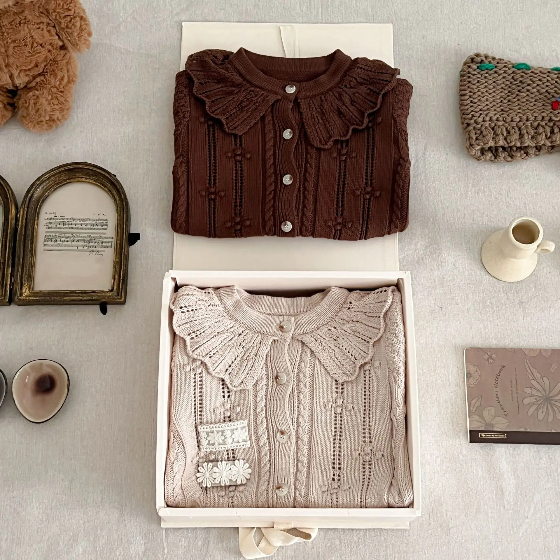 Spring And Autumn Boys And Girls Knit Cardigan Overcoat Versatile Top Shirt Kids Fashion Baby Clothing