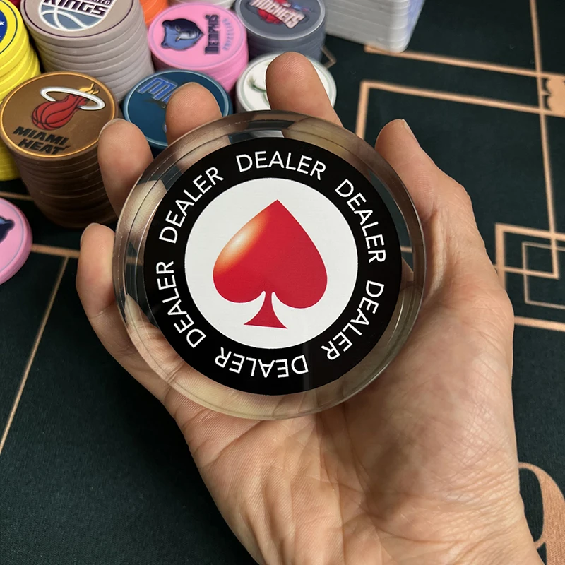 Big Crystal Poker Dealer Button