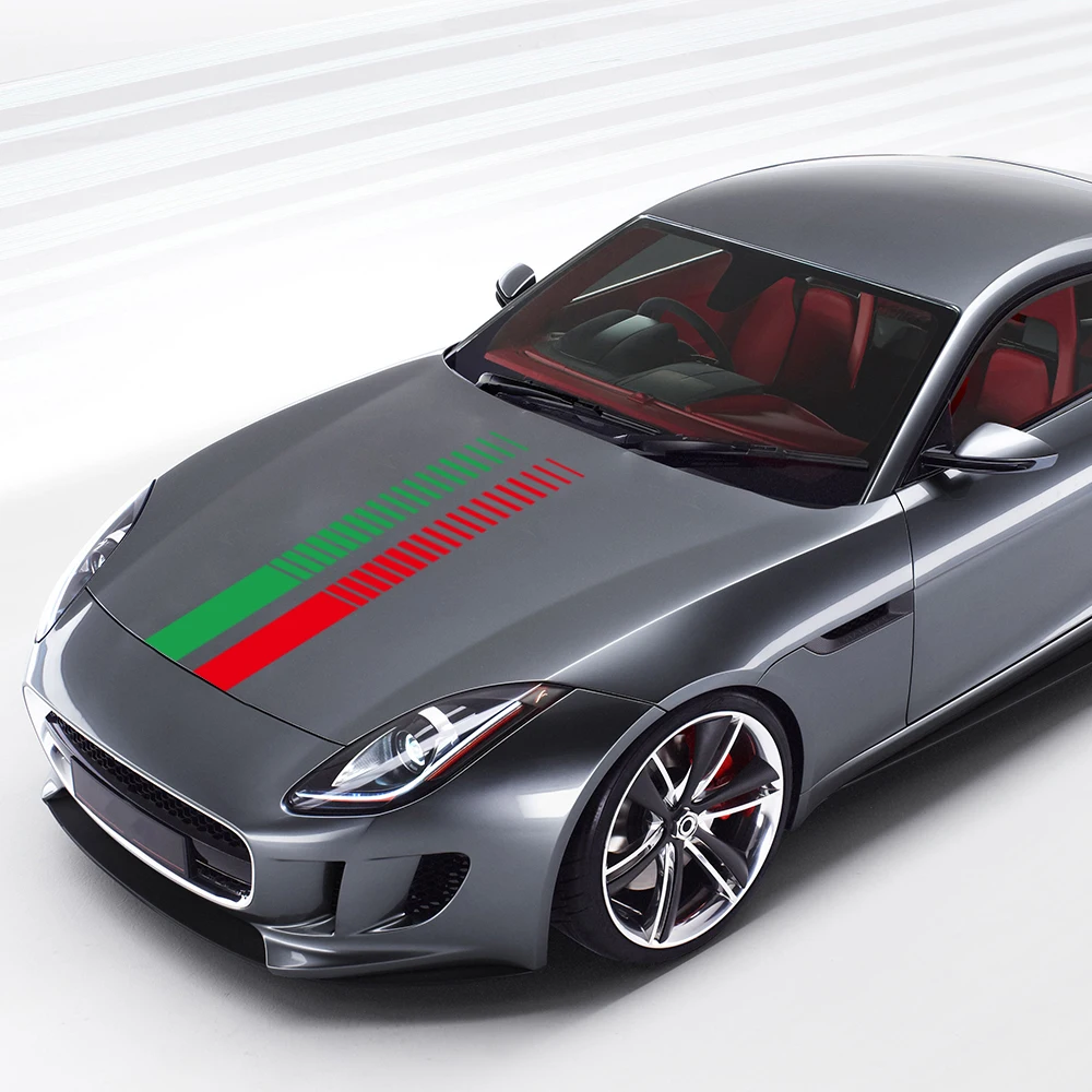 Car Front Hood Sticker PVC Decal Decorative Sticker Creative Car Accessories Waterproof Styling Decals Self-adhesive Film