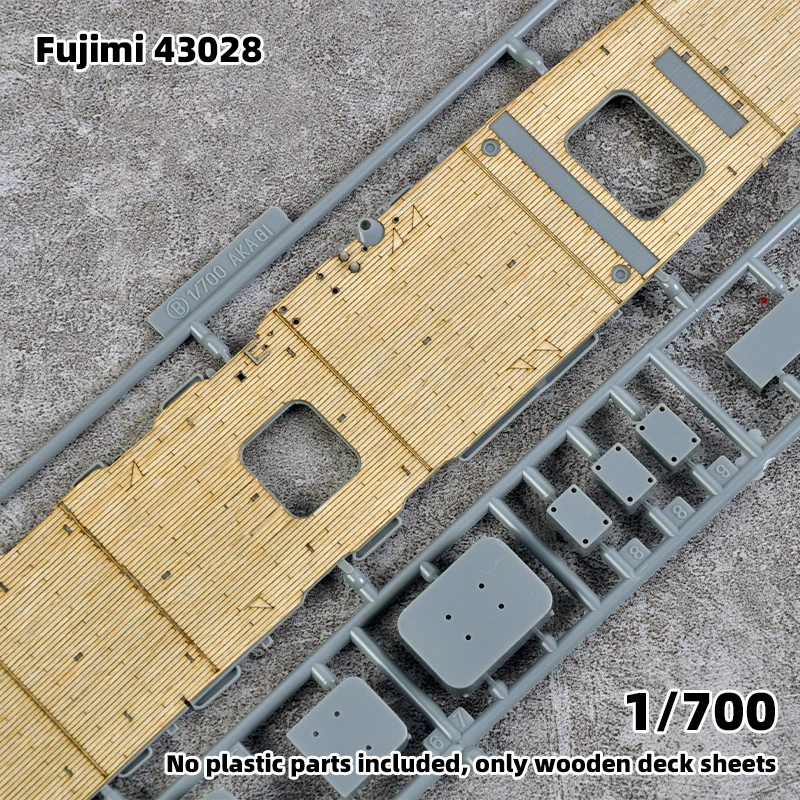 Modell-Upgrade-Teile: Lasergeschnittene Holzdeckplatte mit selbstklebender Ankerkette für Fujimi 43028 IJN Akagi 1/700 – Detail 2
