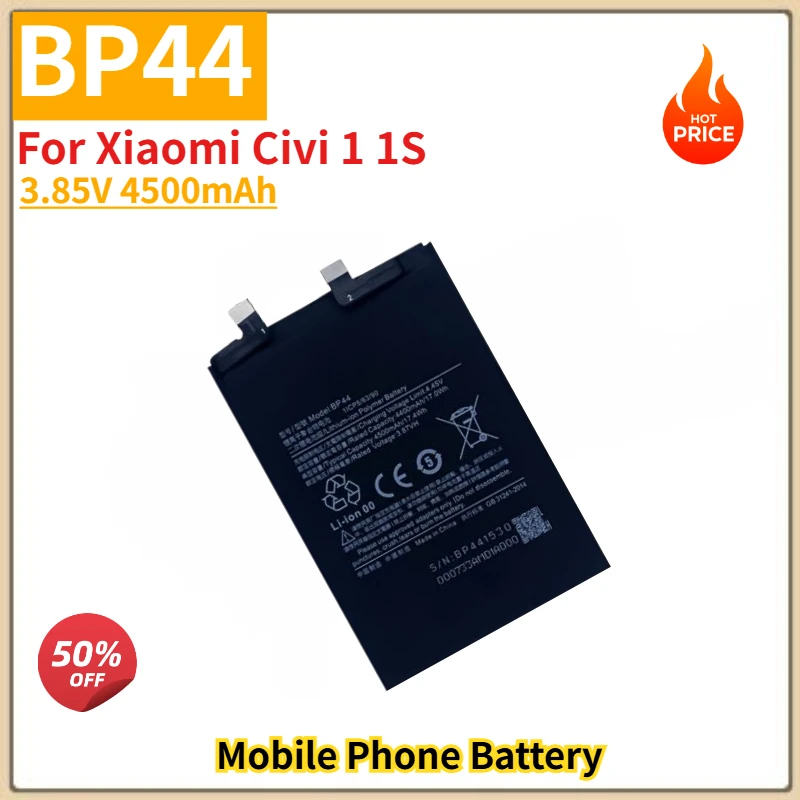 

BP44 High Quality Phone Battery 3.85V 4500mAh For Xiaomi Civi 1 1S Brand New Replacement Battery