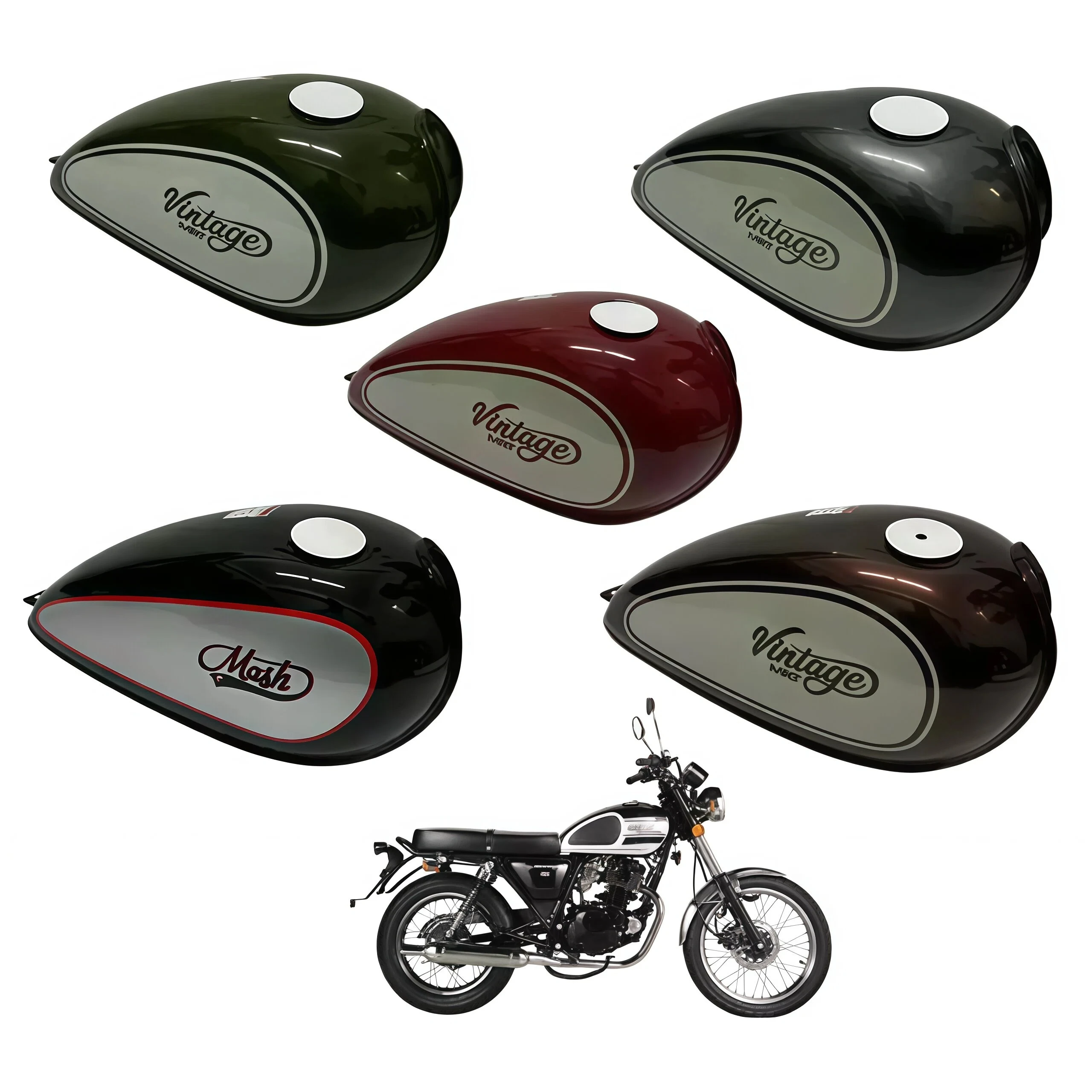 Fuel Tank for QM125-2K QM200 QM250-2X Ranger U-Warrior Bigfoot Light Motorcycles Compatible Fuel Container