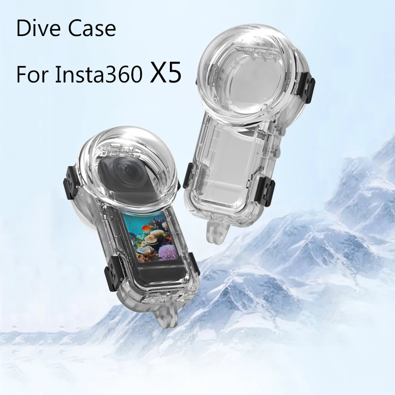 

Invisible Dive Case for Insta360 X5 Underwater 60M Diving Shell Housing High Transmittance for Insta360 X5 Camera Accessories
