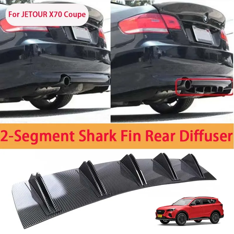 For JETOUR X70 Coupe Shark Fin Rear Diffuser Split Chassis Spoiler Auto Aerodynamic Parts Aerodynamic Modification