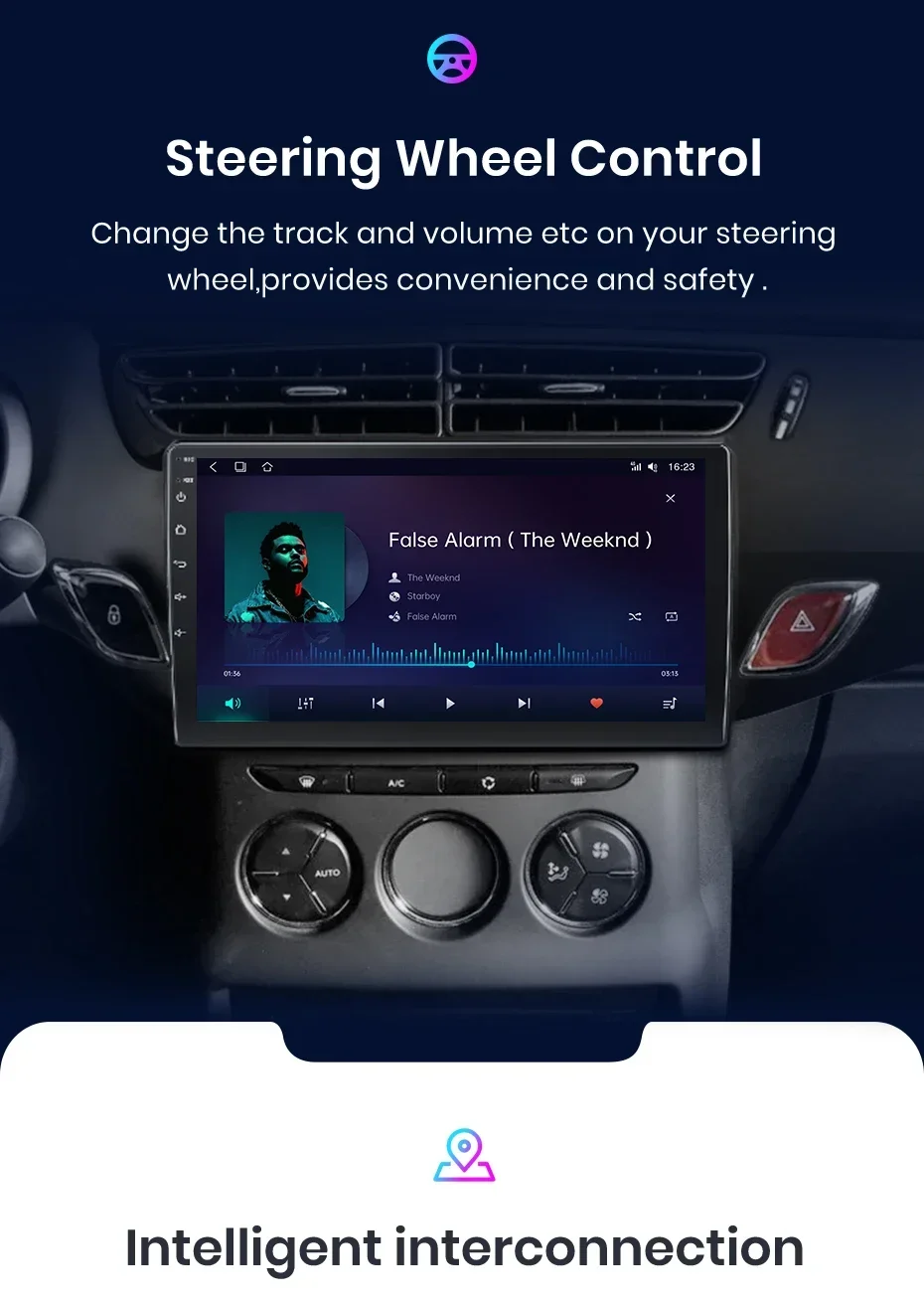 Junsun kabelloses carplay android auto radio für citroen c3 ds3 2013-2015 auto intelligente systeme rds bt dsp 2 din autoradio – Detail 14