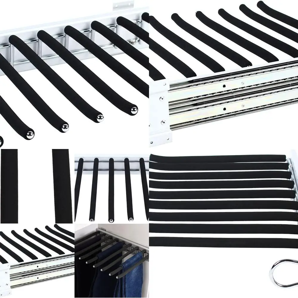 

Expandable Closet Organizer Rack for Hanging Pants, Trousers, and Accessories