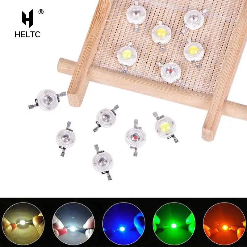 10pcs 1W High-Power LED Lamp Bulb Diodes Highlighting Lights Bead HighPower Lamp Beads