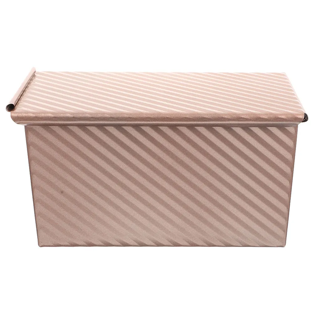 

Corrugated Bread Jar Loaf Pan Rose Gold 230g Nonstick Mold With Lid For Pullman Bread Toast Box Cake S wich Even Heat