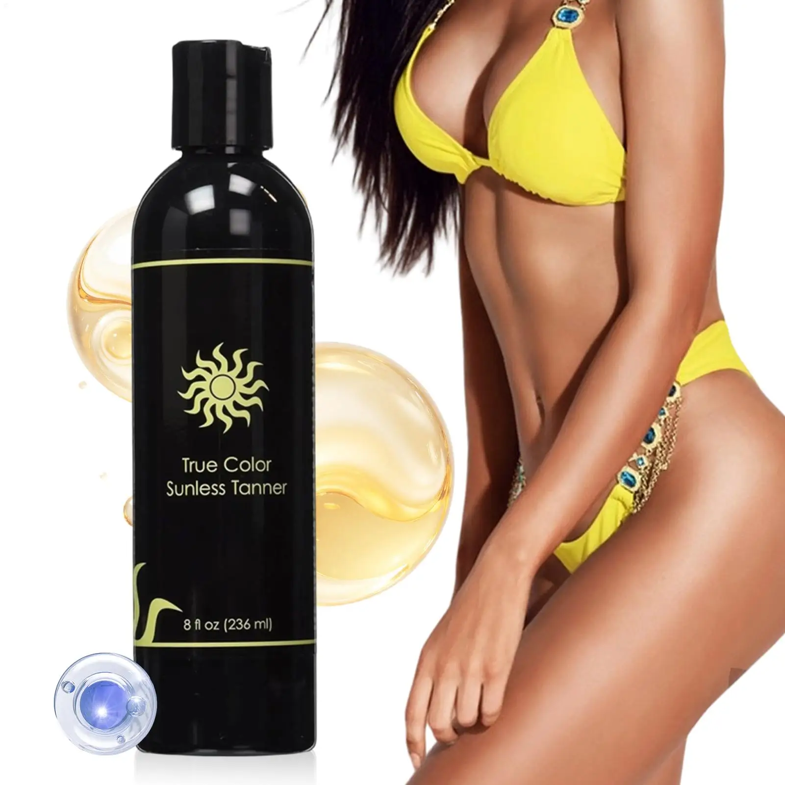 

236ml Sunless Tanner tanning drops Brown Tanning Oil Sunless Self Tanning Body Bronzer Nourishing Natural Tanning Boosting Oil