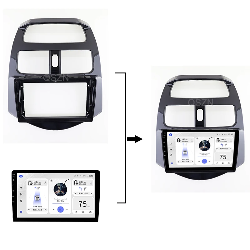 Car Audio Frame Fascia For Chevrolet Daewoo Matiz Spark Baic Beat 2010-2014 2Din Dash Fitting Panel Frame Kit