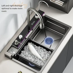 Freight Free Black 304 Stainless Steel Honeycomb Kitchen Sink Home White Gold Golden House Home Drainer Waterfall Sink