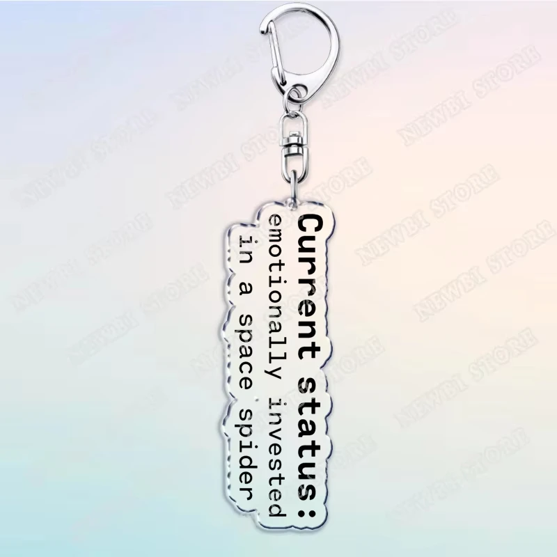Hot Project Hail Mary Mission Crest Keychain for Accessories Rocky Space Andy Weir Warning Astrophage Keyring Jewelry Fans Gifts - view 4