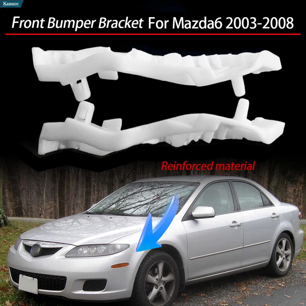 

Кронштейн переднего бампера, левая и правая пара, замена OEM, прочная сталь для Mazda6 2003-2008 гг.