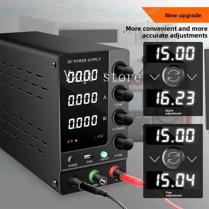 0-32V 0-6A Variable Regulated DC Power Supply, Digital Adjustable Bench Power Unit For Electronics Repair & Battery Charger