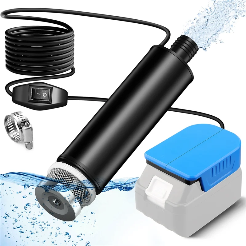 

AT05-Cordless Submersible Water Pump For 18V Battery For Garden,Camping, Kiddie Pool, Fish Tank