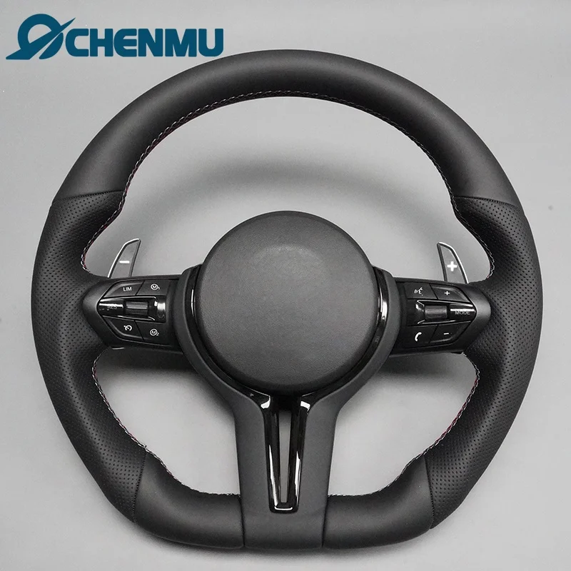 M Sport Leather D-Shape Upgrade Steering Wheel for BMW X3 X4 M3 F22 F30 F32 F35 M6 F90 F10 X5 F15 X6 F16 Plug and Play