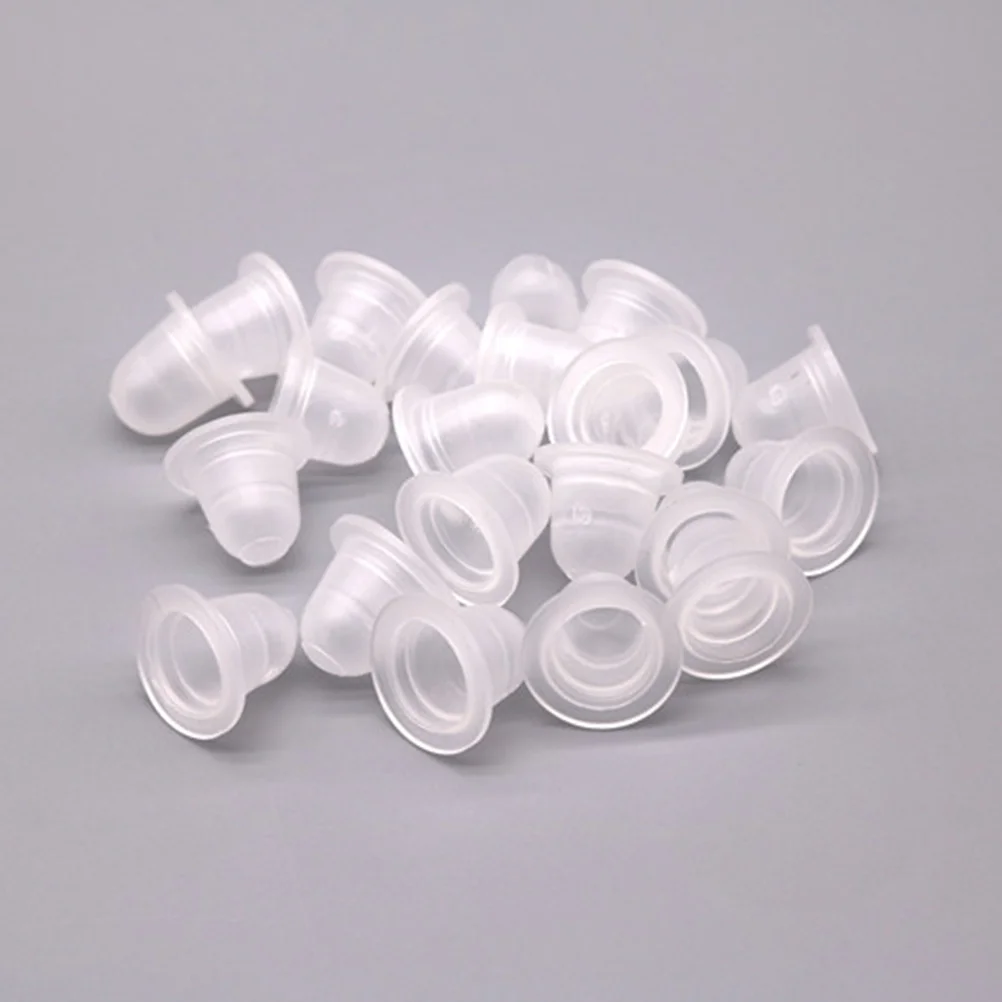 

100 Pcs Pigment Containers for Tattooing Silicone Ink Caps Wide Edge Cup Accessories
