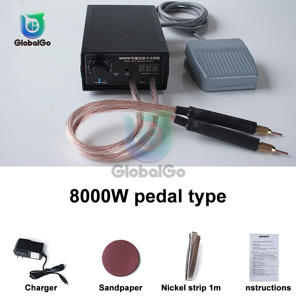 8000W High Power Spot Welder Portable Handheld Current Adjustable Welders for 18650 Battery Hand Tool