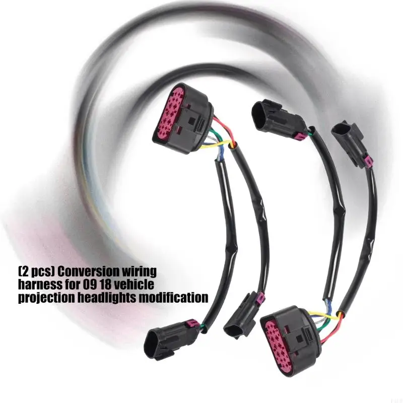 2025 جديد 2 قطعة المصباح إلى مصباح أمامي لجهاز الإسقاط الأسلاك التثبيت السريع لشاحنة 2009-2018 استبدال يسخر التحويل #4