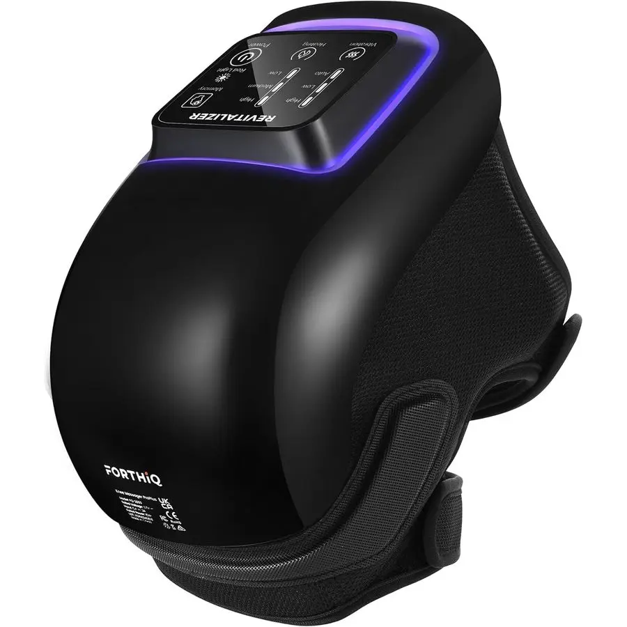 

Knee Massager Pro with Heat, Red Light and Vibration, 6in1, DualWavelength Cordless, Portable, Adjustable Straps, Easy to Use, S