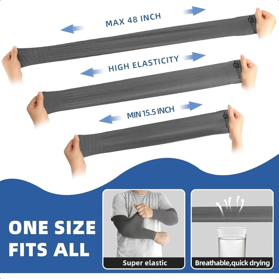 Cooling Comprion Arm Sleeves for Men WomenUPF50 UV Sun Protection Sleeves for Work Sport Tattoo Cover Up