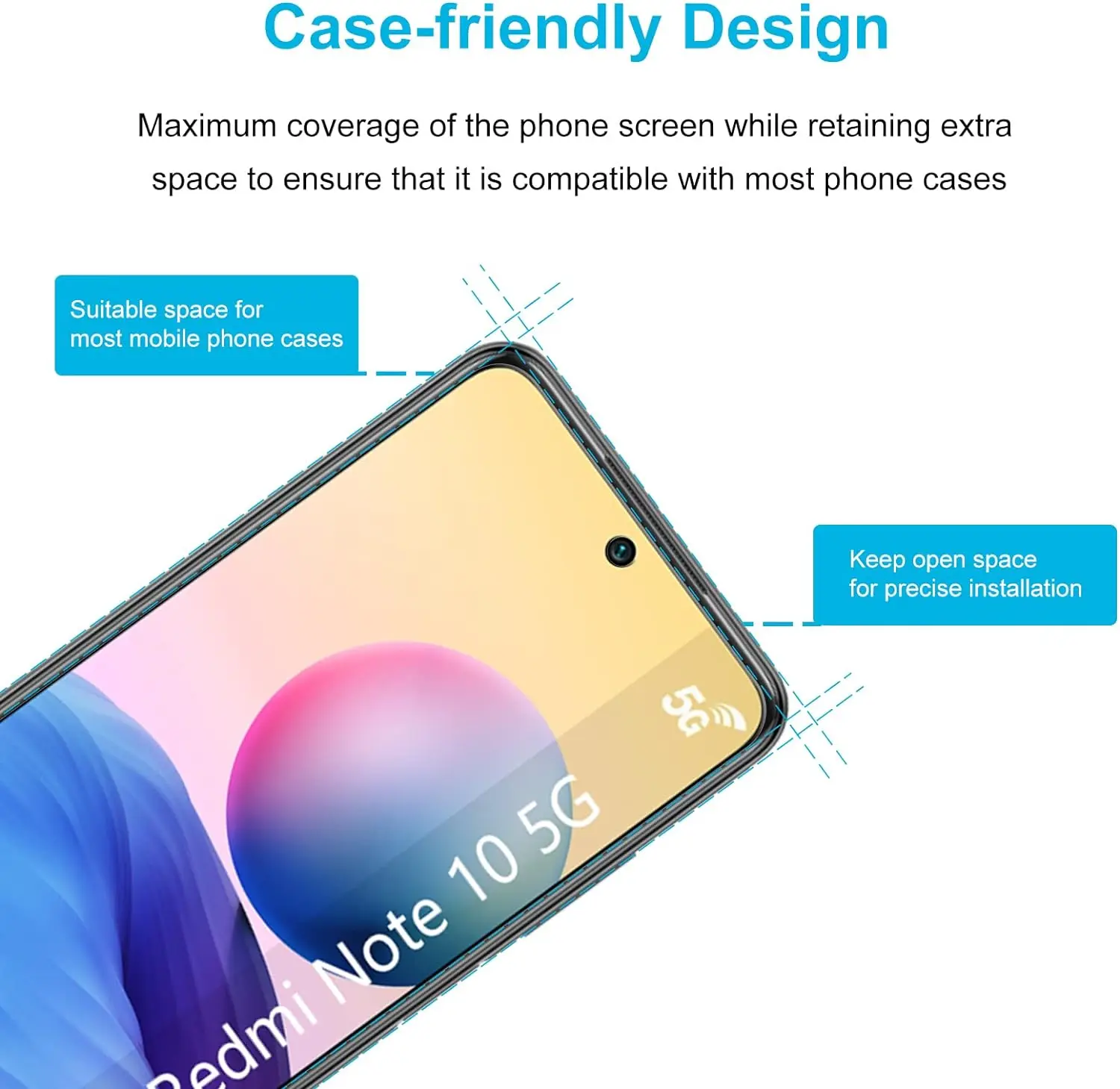 لشاومي ريدمي نوت 10 5G 2/4 قطعة HD فيلم الزجاج المقسى #4