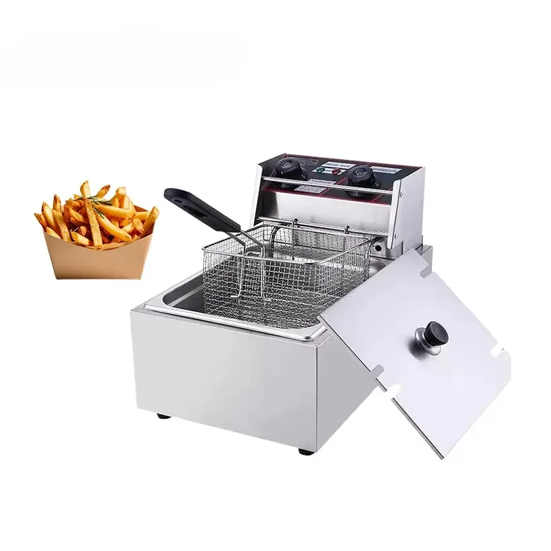 

For Restaurant Commercial Electric Gas Fish Fillet Basket Desktop Fryer Top Machine