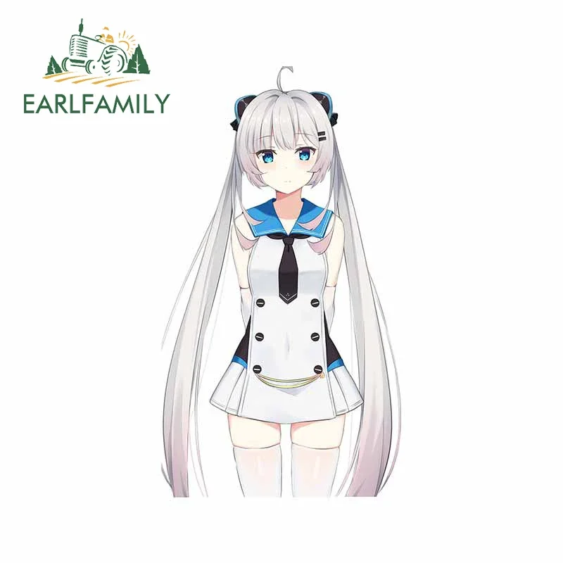 

EARLFAMILY 13cm x 7.2cm Double Ponytail Halsey Powell Car Sticker Creative Game Beautiful Auto Decal Fashion Refrigerator Decor