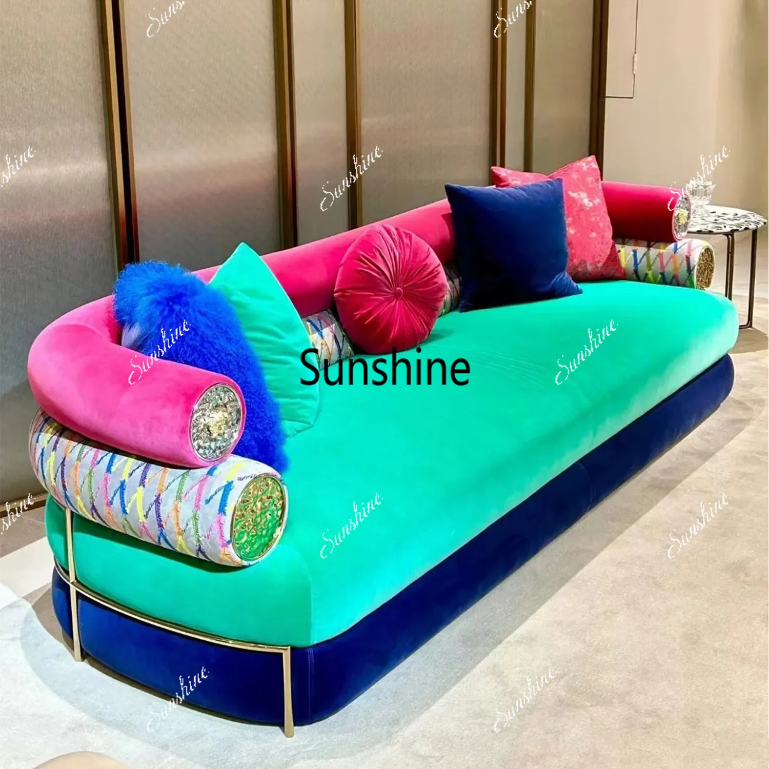 

Italian sofa light luxury high-end small apartment modern simple living room furniture