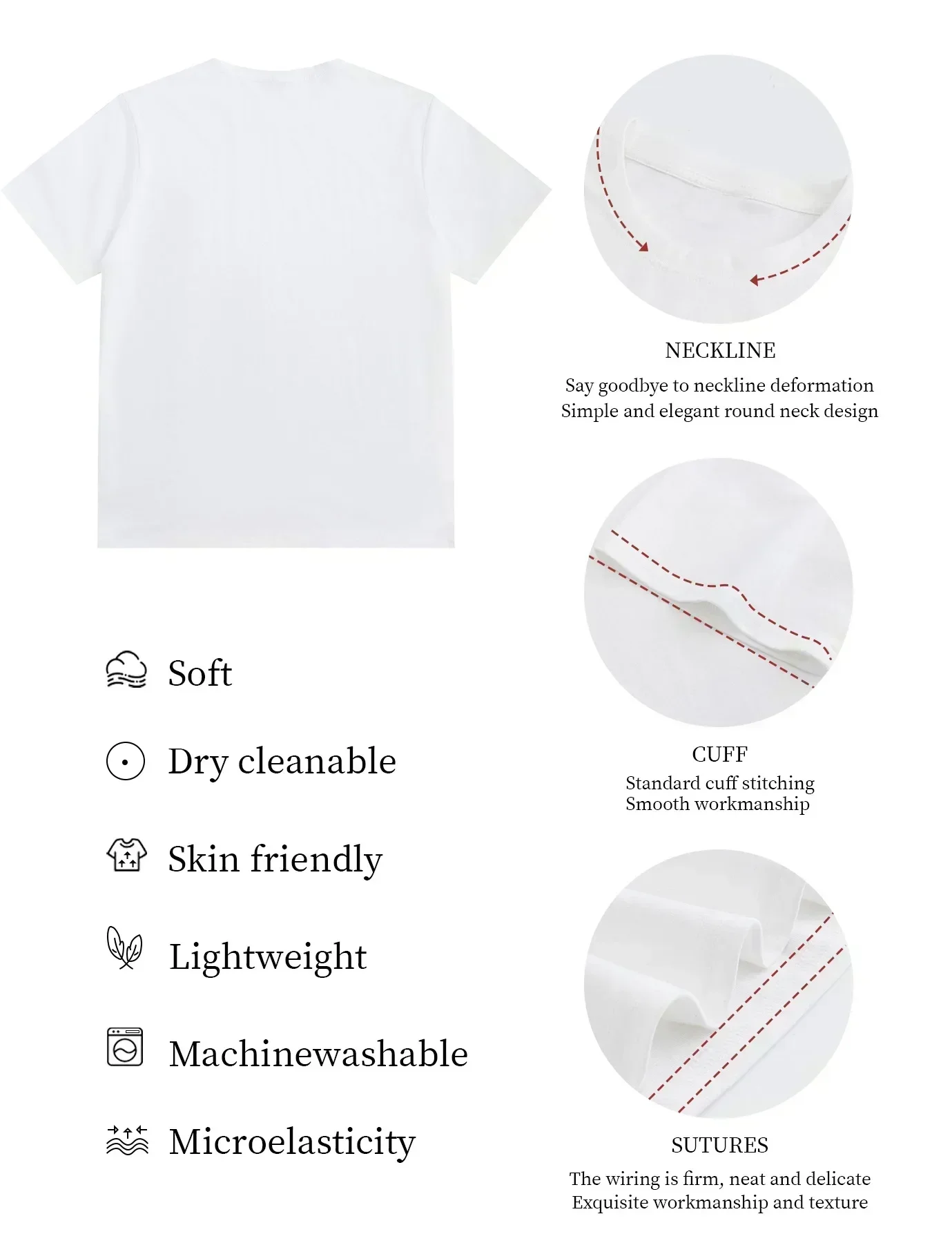 Mermaid Security Print Herren-T-Shirt in Übergröße, Kurzarm, Rundhalsausschnitt, Lässiges, Atmungsaktives, Stylisches Sommer-Top, Minimalistisch, Unisex – Detail 14