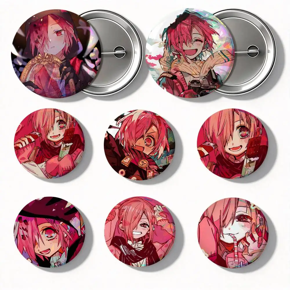 Anime Toilet-bound Hanako-kun Mitsuba Sousuke Round Badge Lapel Pin Backpack Clothing Jewelry Accessories Gift Brooch