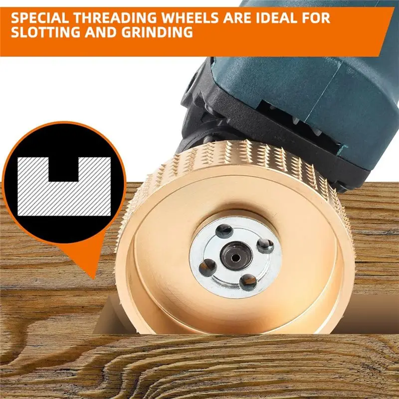 AB13-Angle Grinder Wood Carving Tools: 5 Pcs Grinding Polishing Rotary Disc Wheel Set, Abrasive Disc Sanding Wood Set