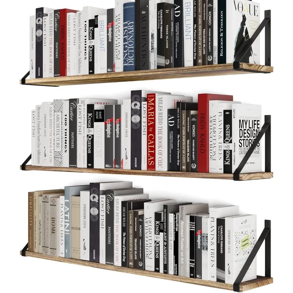 

Large Floating Shelves for Wall Storage, Floating Bookshelf Set