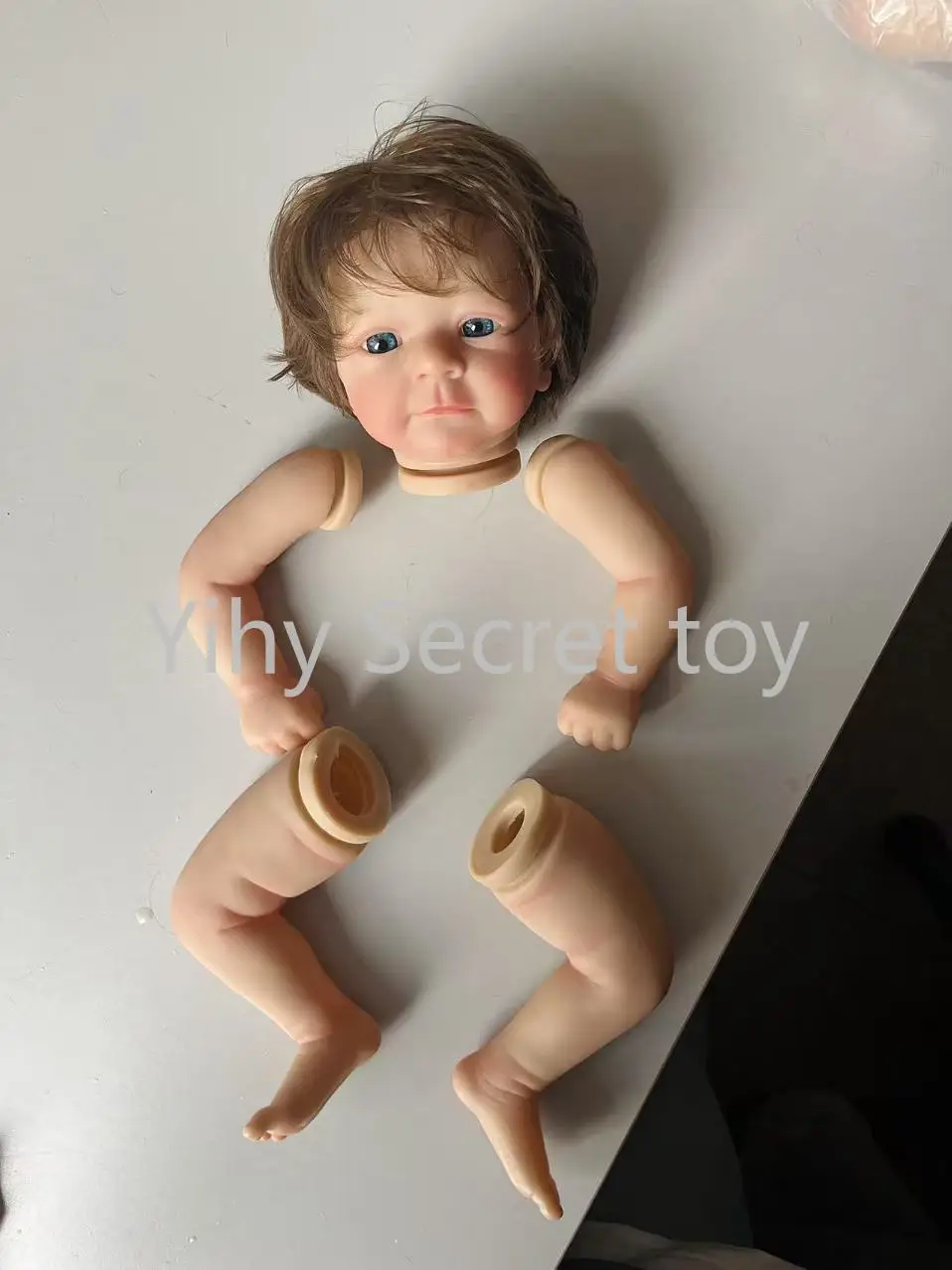 18inch Felicia Reborn Doll Kit with Root Hair Reborn Doll Parts 3D Painted Skin with Visible Veins Handmade DIY Doll Kit view 2