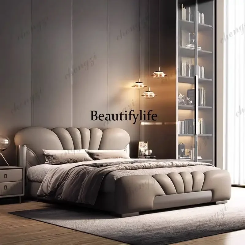 Wooden Elegant Double Bed Australia Luxury White Frame Metal Double Bed Adults Style Modern Cama Matrimonial Furniture For HomeN