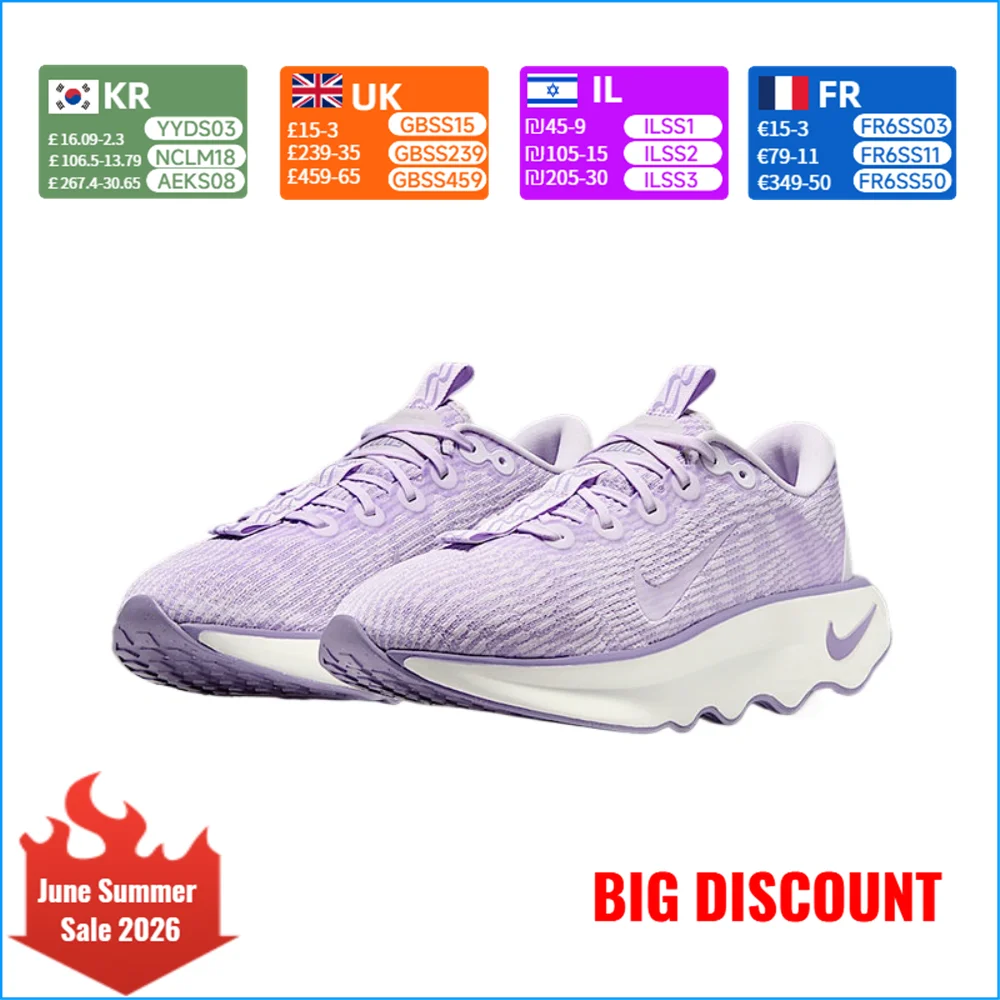 

Nike MOTIVA Walking Anti-Slip Wear-Resistant White & Purple Wave Thick-Sole Casual Running Shoes DV1238-502