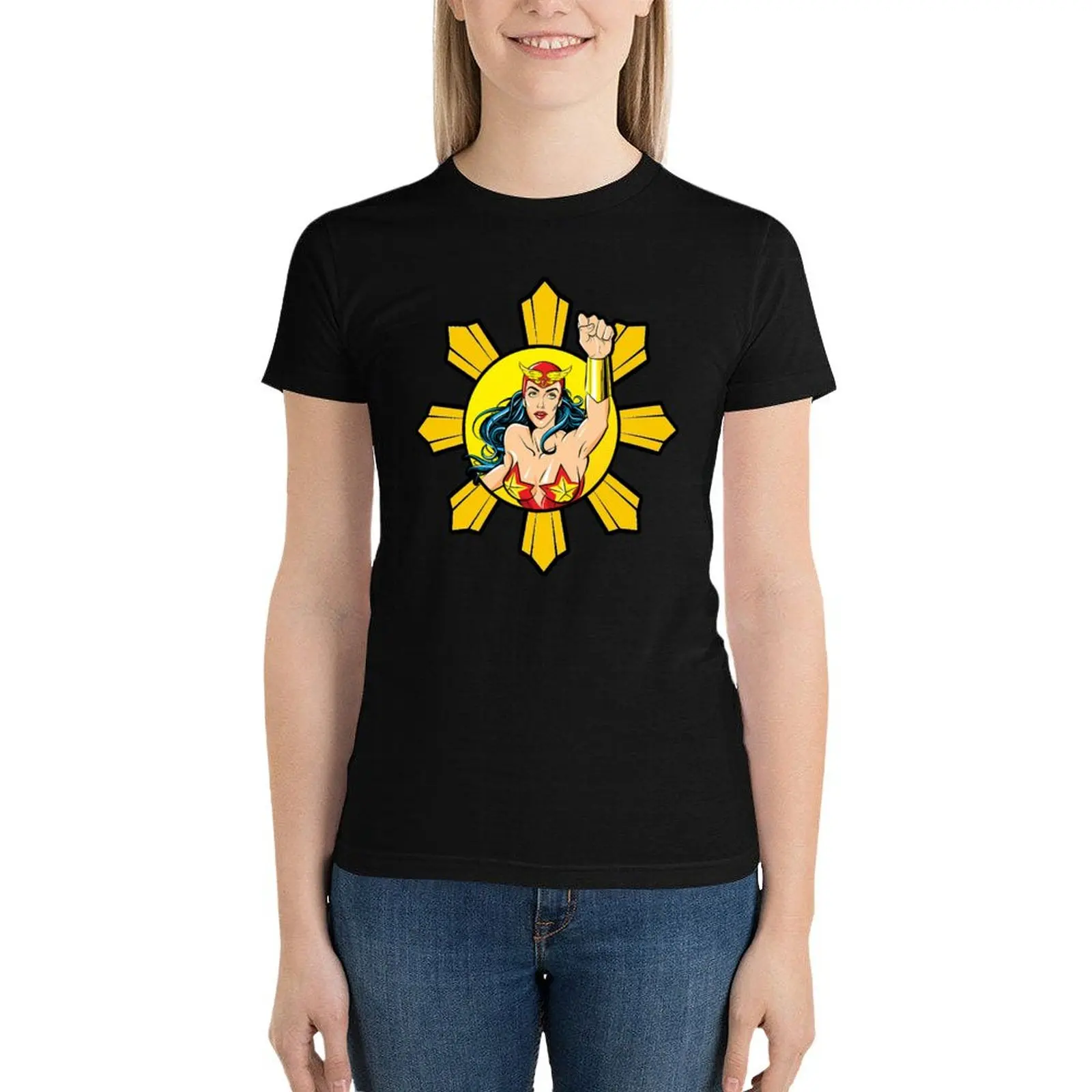 

Darna Sun T-Shirt cute tops Female clothing anime clothes funny Woman clothes