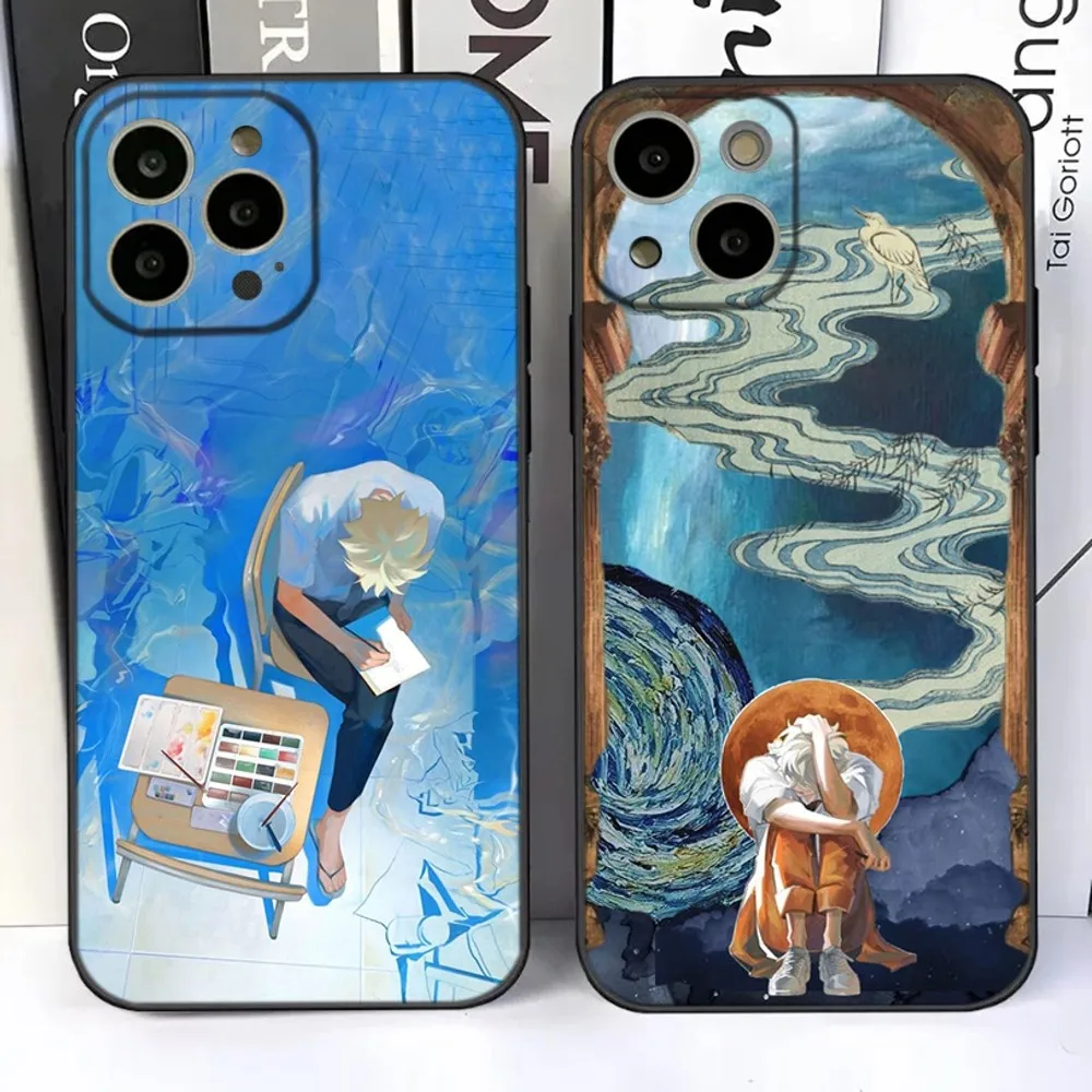 Anime Blue Period Yatorayaguchi  Phone Case For iPhone 16,15,14,13,12,11 Plus,Pro,Max,XR,XS,X,7,8 Plus,SE,Mini Silicone Soft