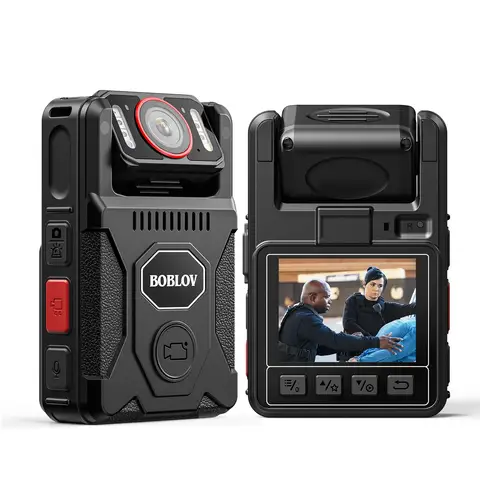 BOBLOV M7 Pro 4K GPS Body Mounted Camera 128GB Video Recorder 180° Rotate Camera 4000mAh Battery 15 Hours Recording GPS Bodycam