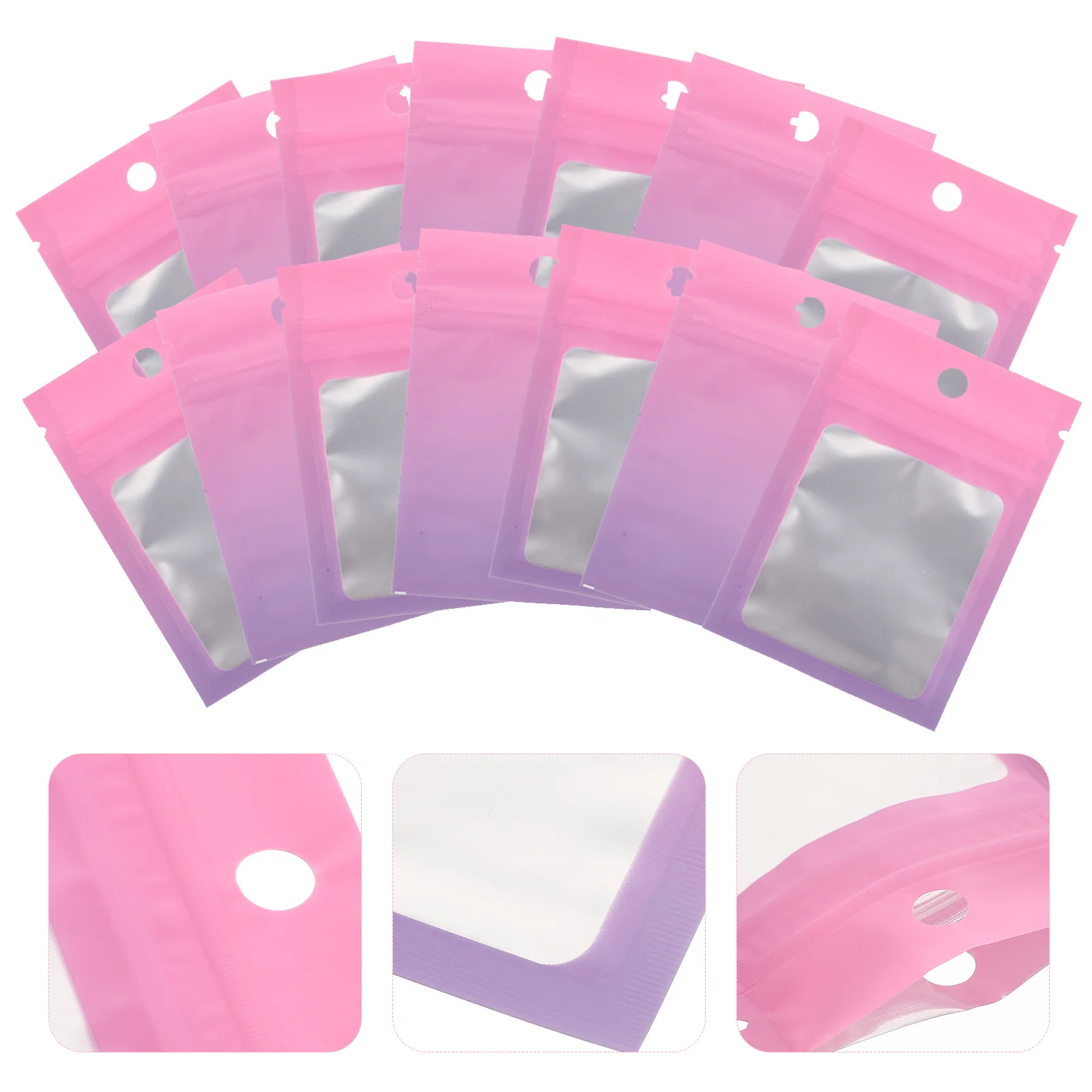 

100Pcs Household Jewelry Bags Multi-Function Pouches Lightweight Portable Storage for Earrings Rings Photos Storage Pouch