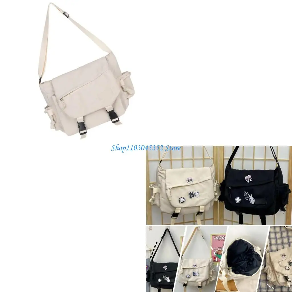 

Сумка через плечо большой емкости для школьников-подростков, школьная сумка, нейлоновая сумка через плечо с регулируемым