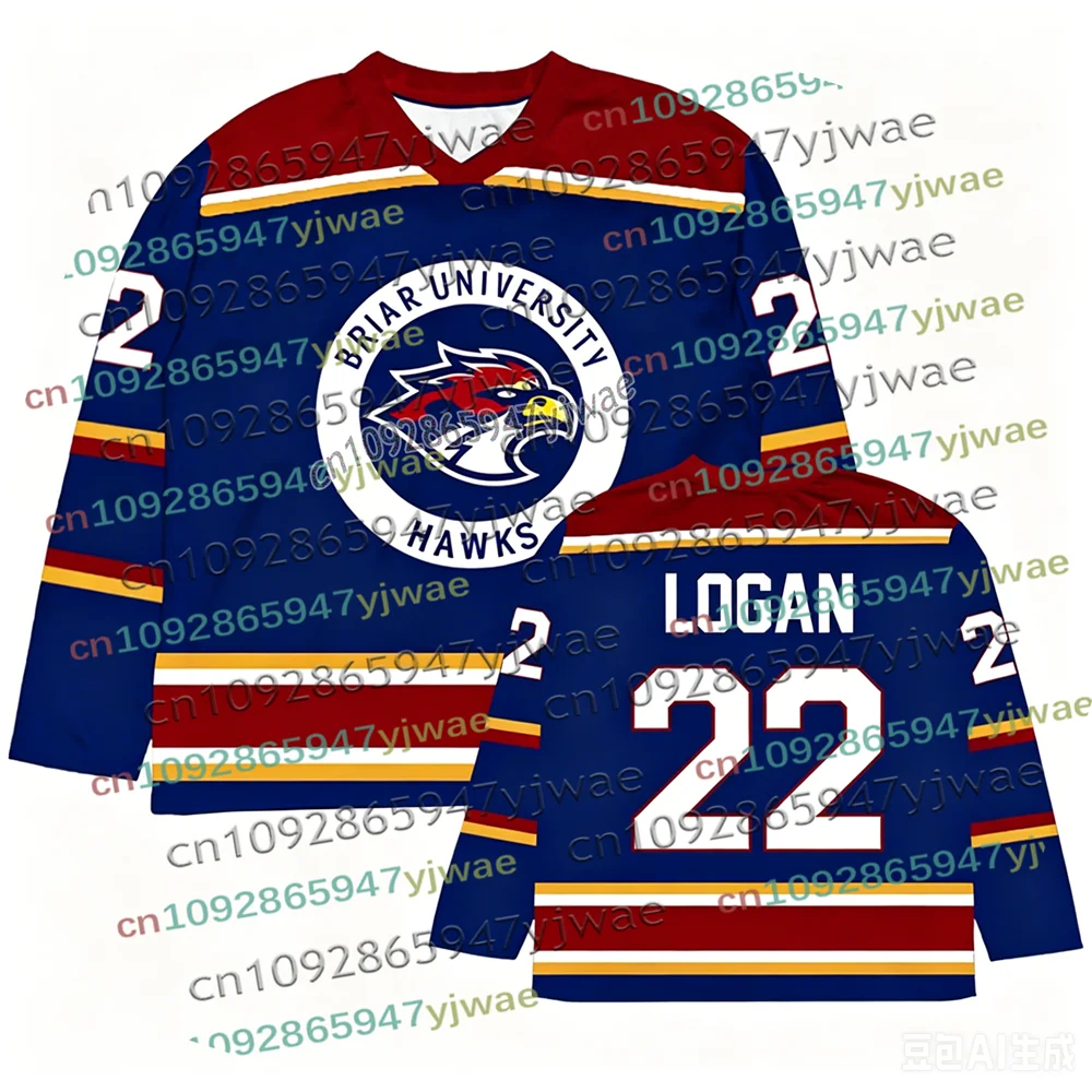 Cosplay Off Campus Briar University Hockey Jersey Graham 44 22 DI LAURENTIS 66 Tucker46 Long Sleeve Tshirt 3D Print Men's Jersey