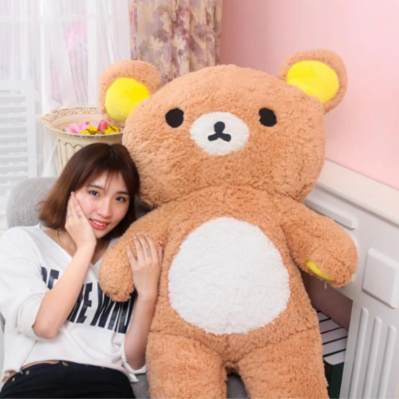 Big Size Rilakkuma Plush Toy Queen Size Rilakkuma Relax Bear Stuffed Dolls Animals Teddy Cushion Birthday Xmas Gift For Kids