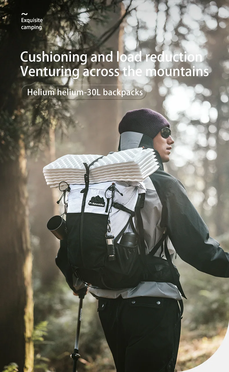 Naturehike Helium 30L Reiserucksack für Herren und Damen, Klettertasche für Outdoor-Sportarten, Wandern, Bergsteigen, ultraleicht, großes Fassungsvermögen – Detail 1