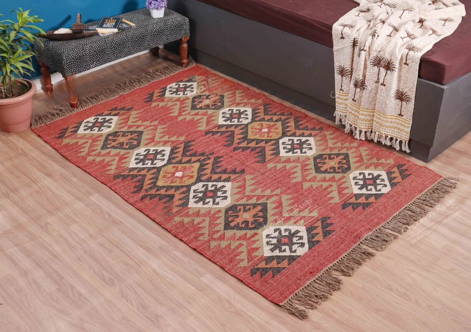 Village Traditional Art Runner Vintage Rug Indoor Outdoor Rug Living Room Carpet