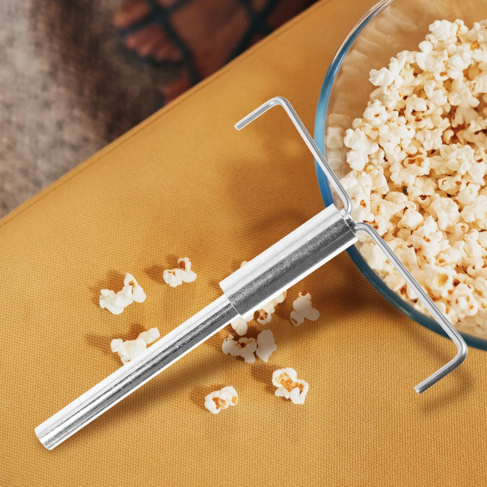 Popcorn Machine Mixer Attachment Commercial Stirrer Shaft Wire Sleeve Accessories Long Stirring Rod Whisk