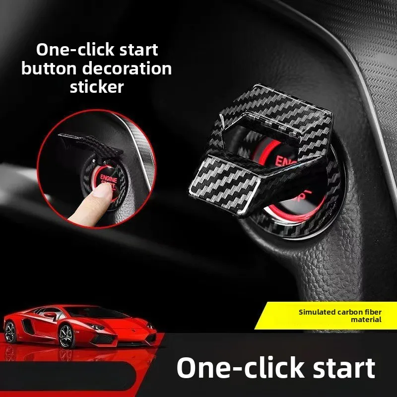 

Car Engine Start Stop Switch Button Cover Ignition Anti-Scratch Protection Decorative Auto Accessory for Interior Car Styling