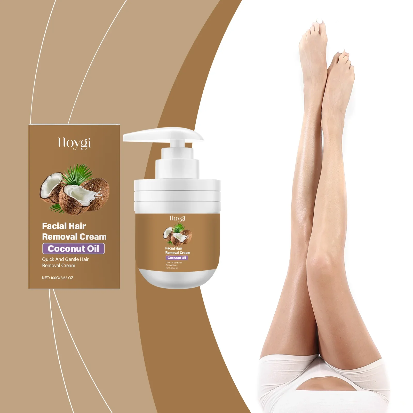 Coconut Facial Gentle Hair Removal Cream Face Depilatory Men Women Lip Hair Beard Non Irritating Painless Upper Lip Peach Fuzz Remover Smooth Skin Moisturizing Mild Depilatory Paste Travel Size Care Home Tool Kit Set Plus Pro Safe Fast Easy Daily Life