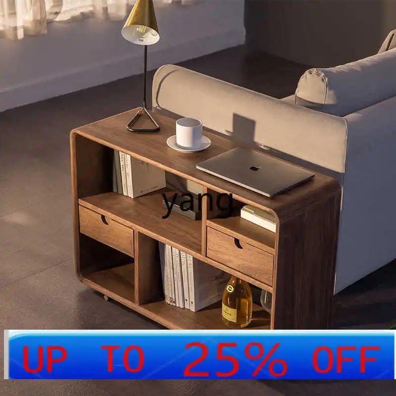 

LH Qidon several black walnut edge several modern simple sofa side cabinet