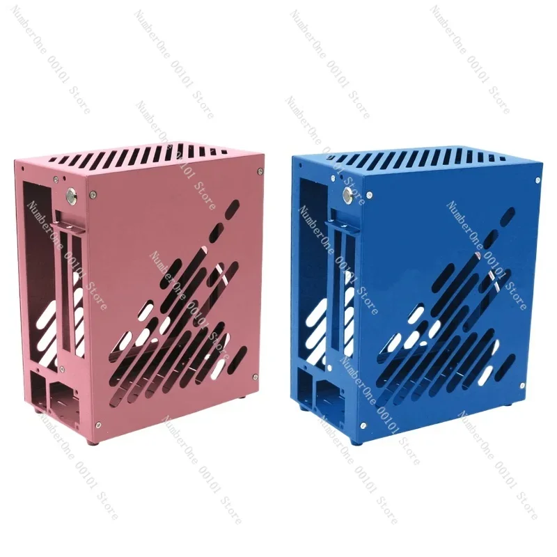 

M24ITX Portable Mini All-Aluminum Side Through A4 Portable Case Small 1uflex Power Supply Alone Display Case K39